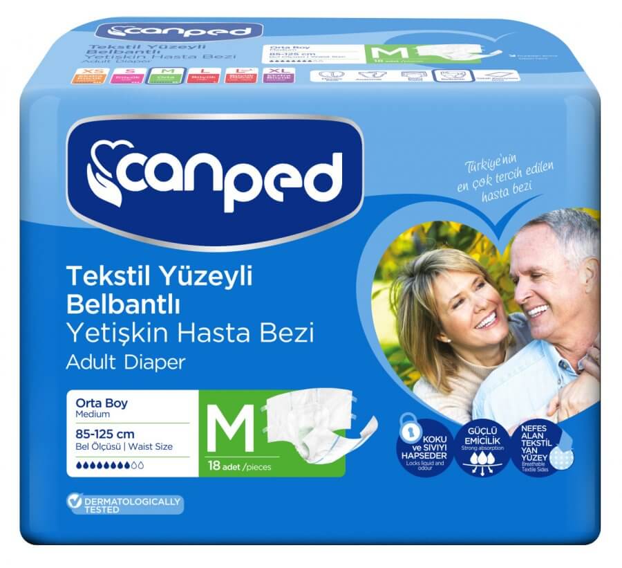 Canped Belbantlı Hasta Bezi - Orta (Medium)